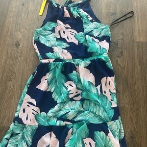 Gibson Blue and Pink Patterned Top